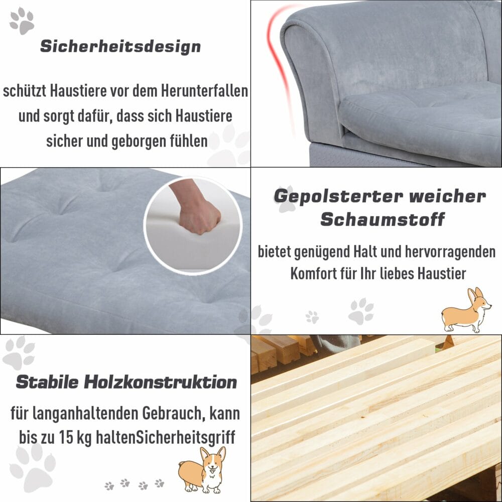 Haustiersofa Hundesofa Hundebett Katzensofa Chaiselongue