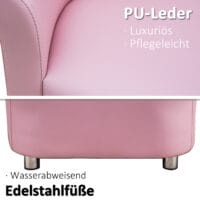 Haustiersofa Hundesofa Hundebett Katzensofa Rosa Kunstleder