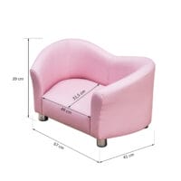 Haustiersofa Hundesofa Hundebett Katzensofa Rosa Kunstleder