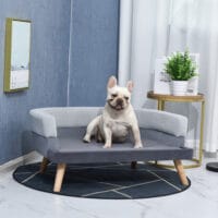 Haustiersofa Hundesofa Hundebett Katzensofa mit Holzbeinen