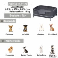 Haustiersofa Hundesofa Hundebett Katzensofa mit Metallbeinen