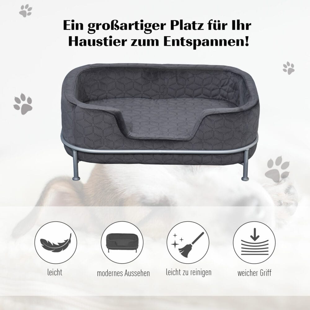 Haustiersofa Hundesofa Hundebett Katzensofa mit Metallbeinen