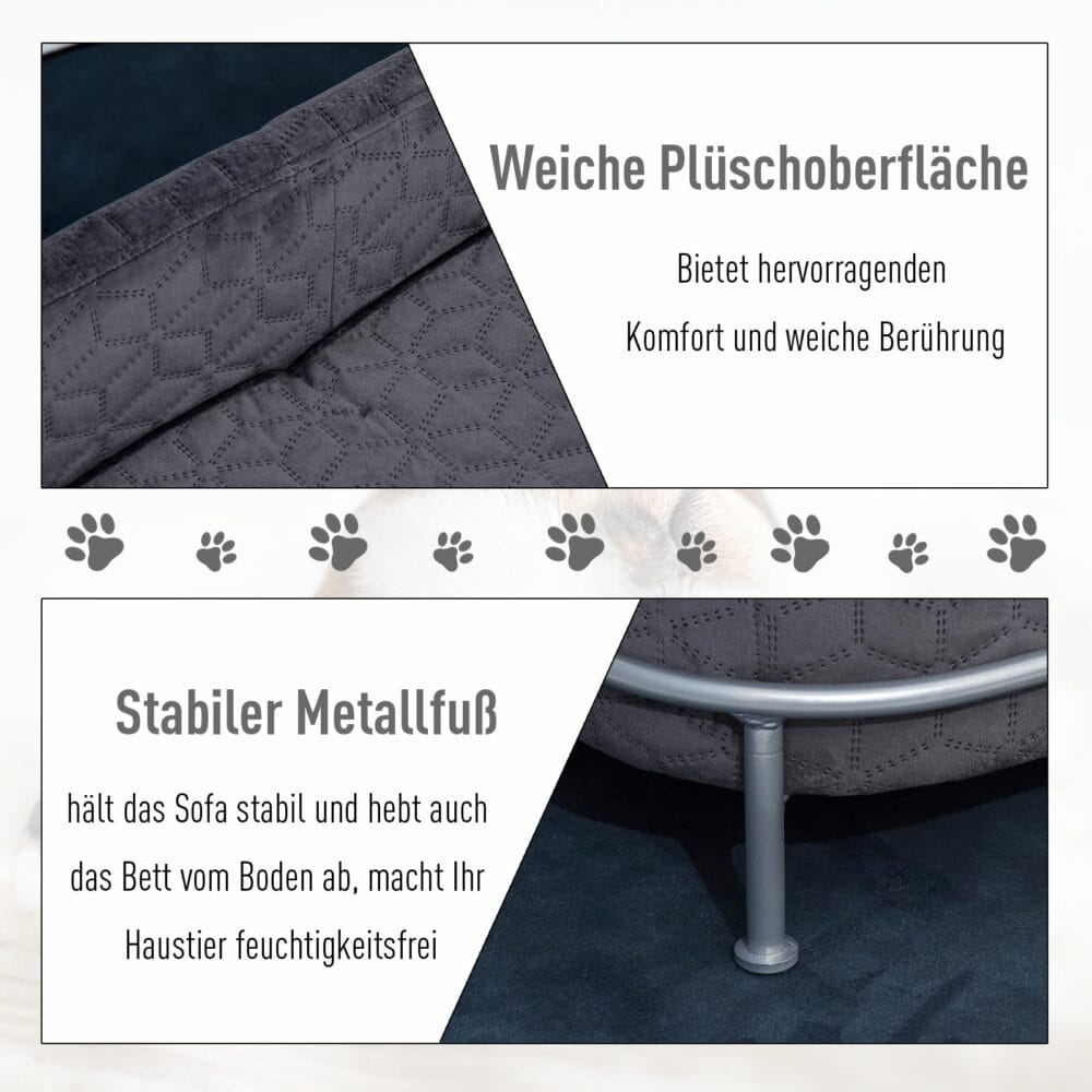 Haustiersofa Hundesofa Hundebett Katzensofa mit Metallbeinen