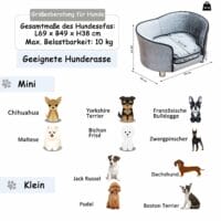 Haustiersofa Hundesofa Hundebett erhöhtes Katzensofa