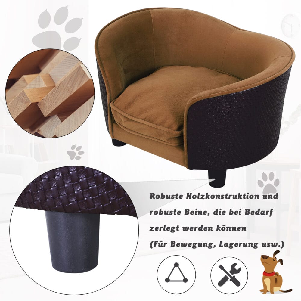 Haustiersofa Hundesofa Hundebett erhöhtes Katzensofa