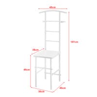 Herrendiener Stuhl Anaheim 107x45x45 cm Weiss