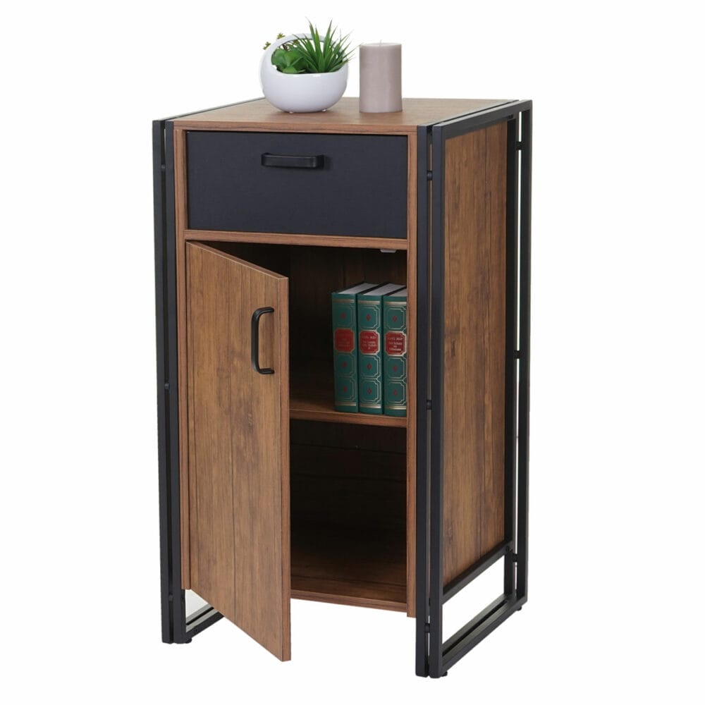 Highboard HWC Kommode Wildeiche-Optik 90x50x43cm