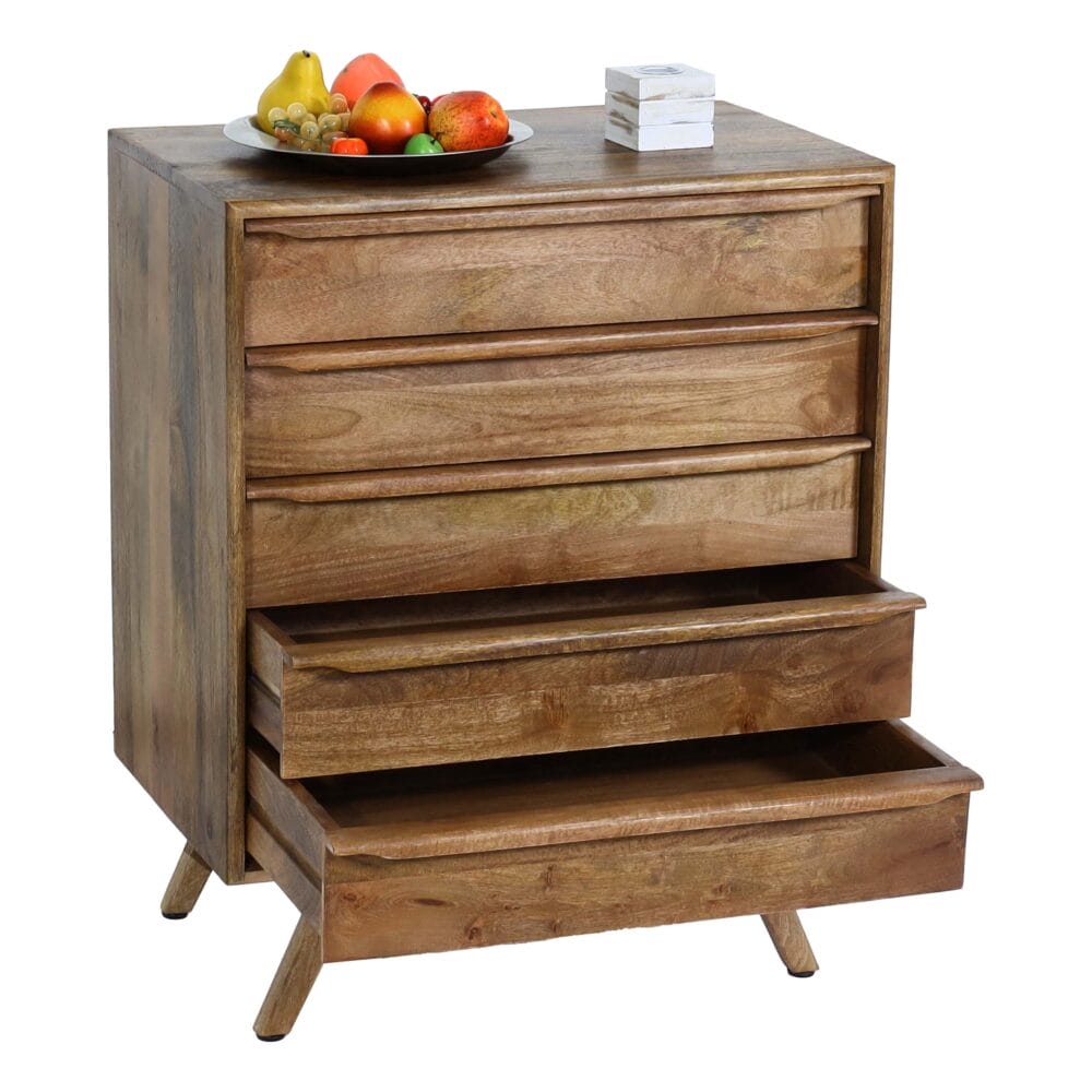 Highboard Kommode Sideboard Massiv-Holz Mango 81x65x43cm