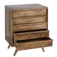 Highboard Kommode Sideboard Massiv-Holz Mango 81x65x43cm