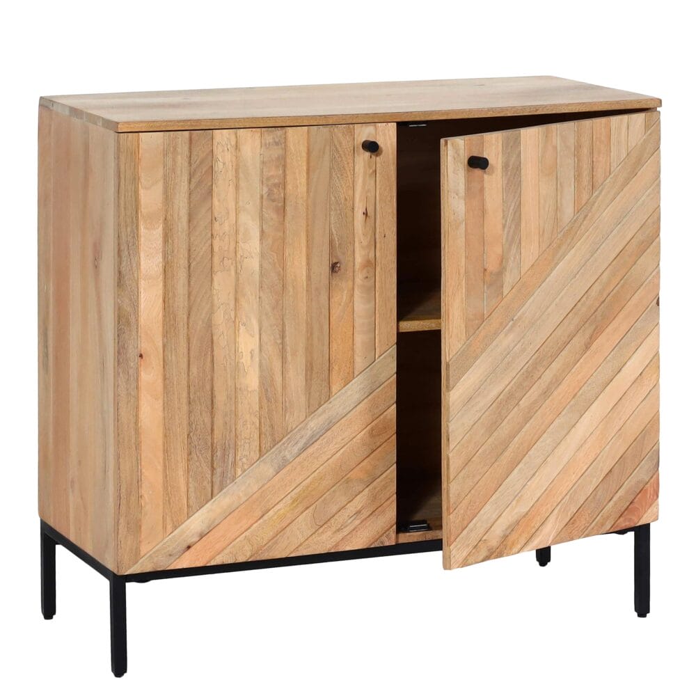 Highboard Kommode Sideboard Massiv-Holz Mango 86x90x43cm