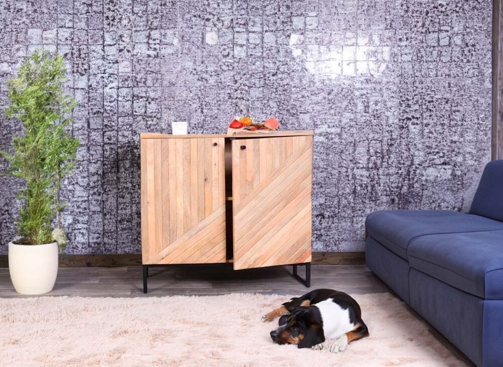 Highboard Kommode Sideboard Massiv-Holz Mango 86x90x43cm