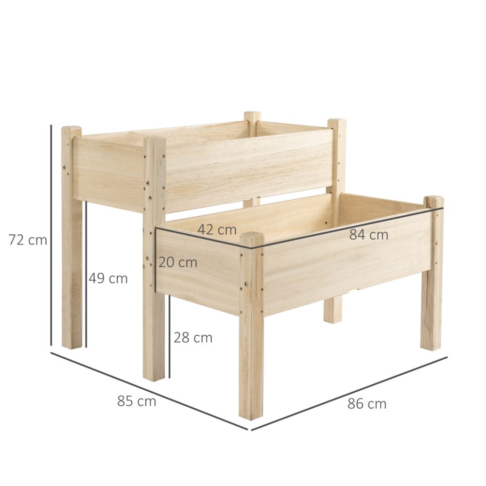 Hochbeet 2 Stufen 86x85x72cm