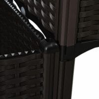 Hochbeet 2er Pflanzkasten Rattan-Optik 40x40x44cm