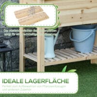 Hochbeet Holz Pflanzkasten 90x40x81cm