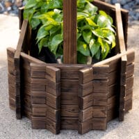 Hochbeet Holzbrunnen mit Dach 93x55x137cm