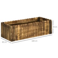 Hochbeet Kräuterbeet Tannenholz 100x40x30cm