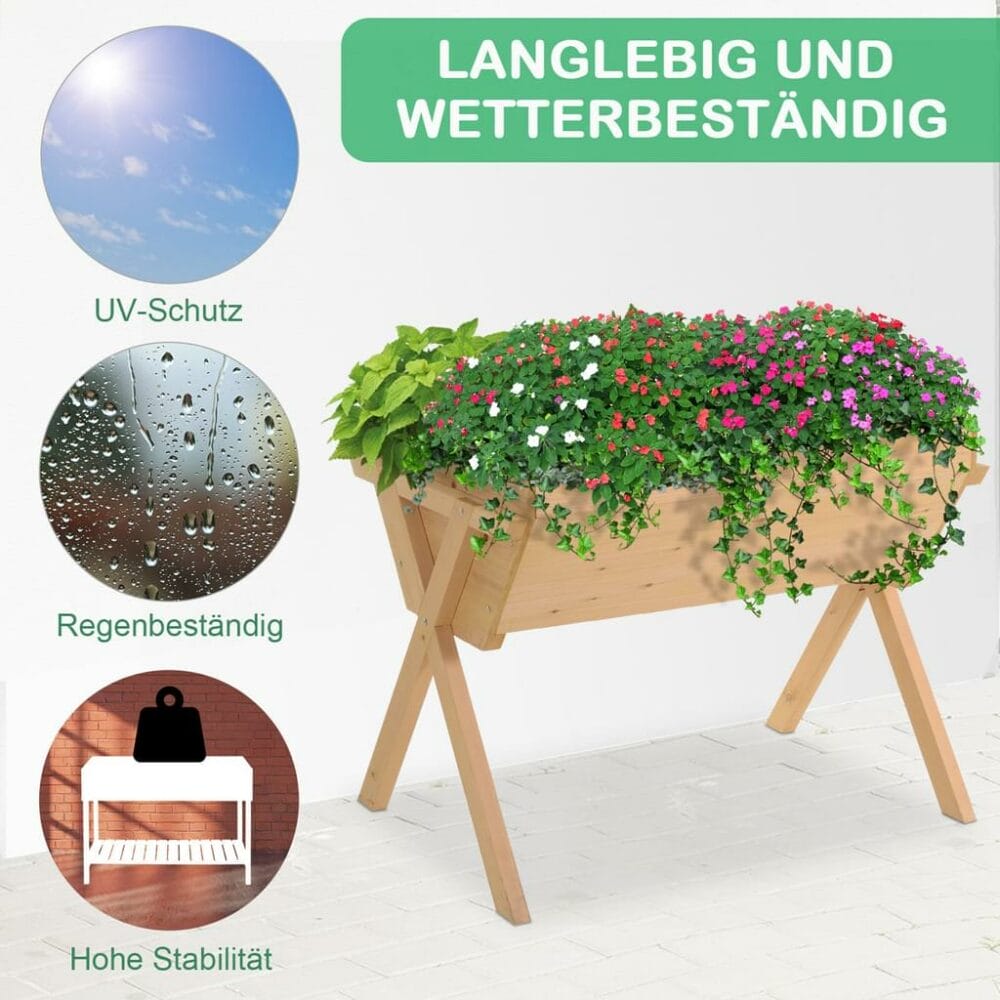 Hochbeet Pflanzkasten Blumenkasten mit Vlies