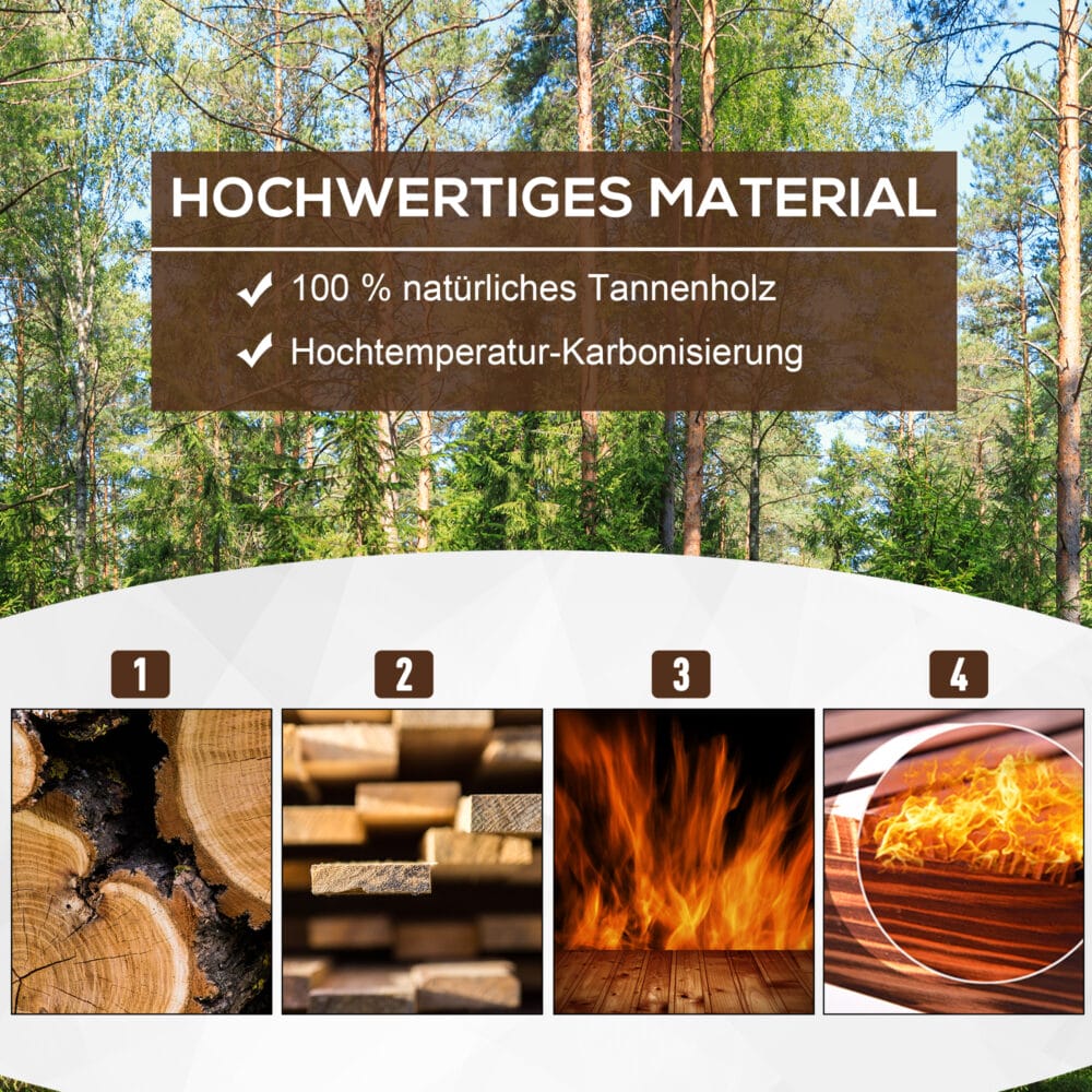 Hochbeet Pflanzkasten Tannenholz 100x40x40cm