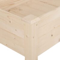 Hochbeet mit Vliesstofftuch Massivholz 122.5x56.5x76cm