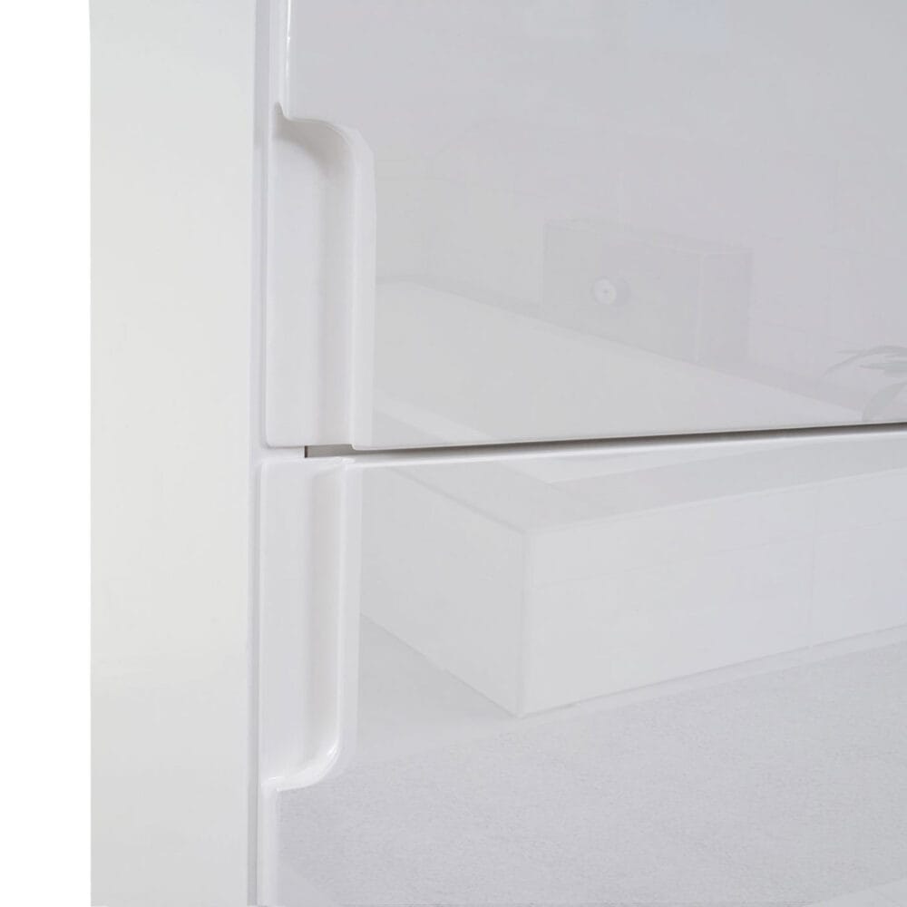 Hochschrank JAM-B19 Badezimmerschrank hochglanz 150x30cm weiss