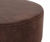 Hocker Sitzhocker höhenverstellbar Ø 35cm vintage dunkelbraun Wildlederimitat