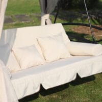 Hollywoodschaukel Pergola 3 Pers. + Seitenwände + Liegefunktion