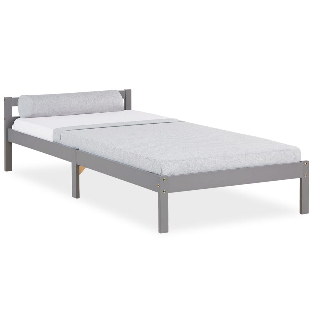 Holzbett Einzelbett 90x200cm Grau