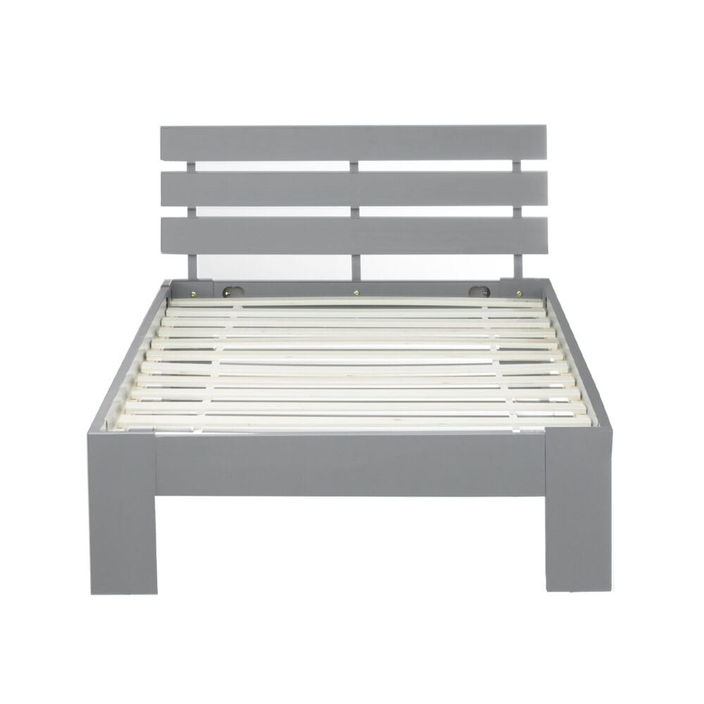 Holzbett Einzelbett 90x200cm Grau