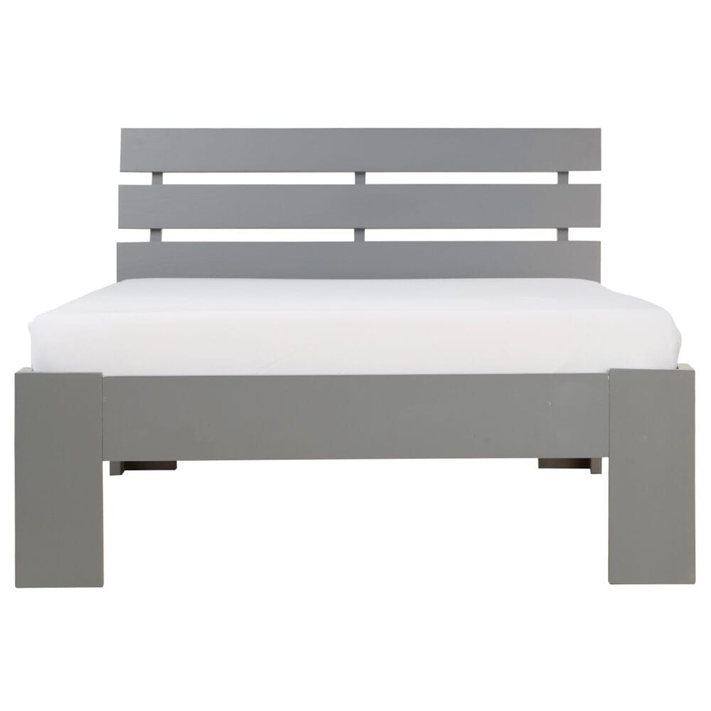 Holzbett Einzelbett 90x200cm Grau