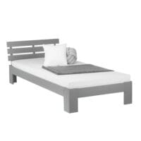 Holzbett Einzelbett 90x200cm Grau