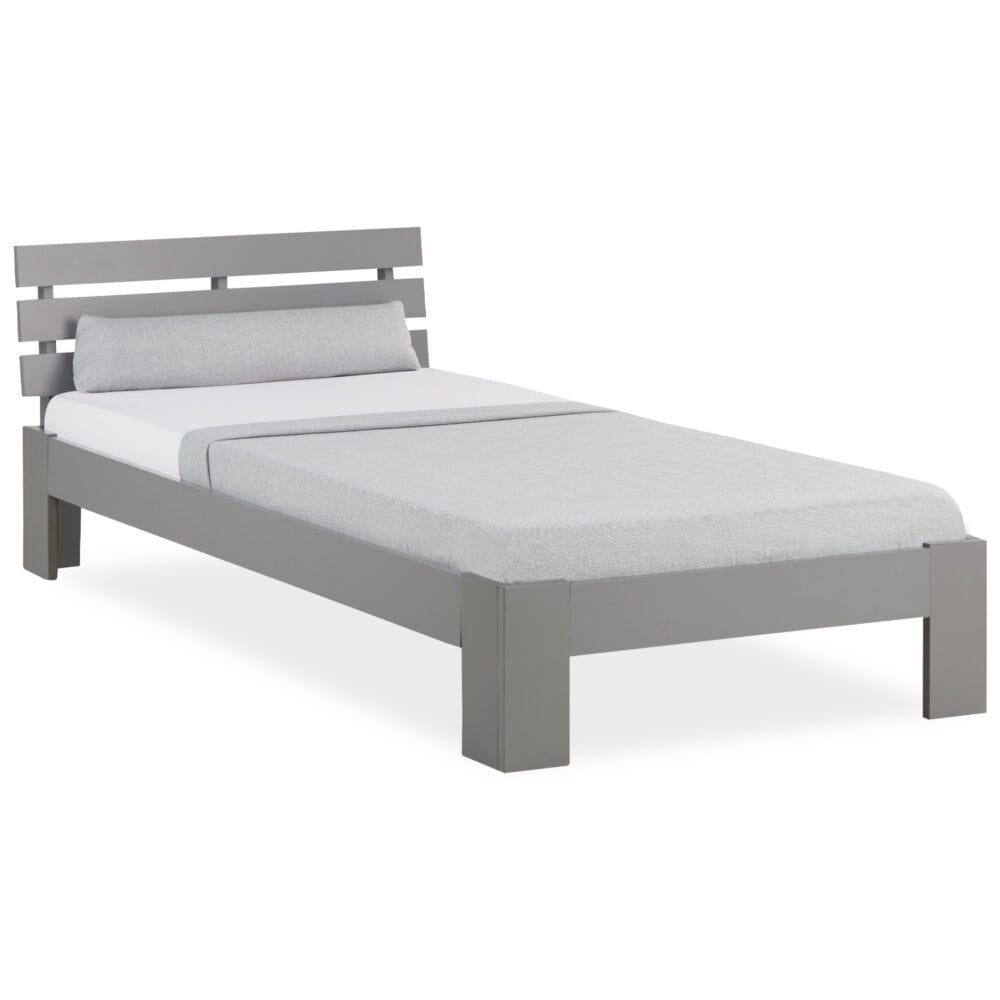 Holzbett Einzelbett 90x200cm Grau