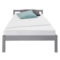 Holzbett Einzelbett 90x200cm Grau