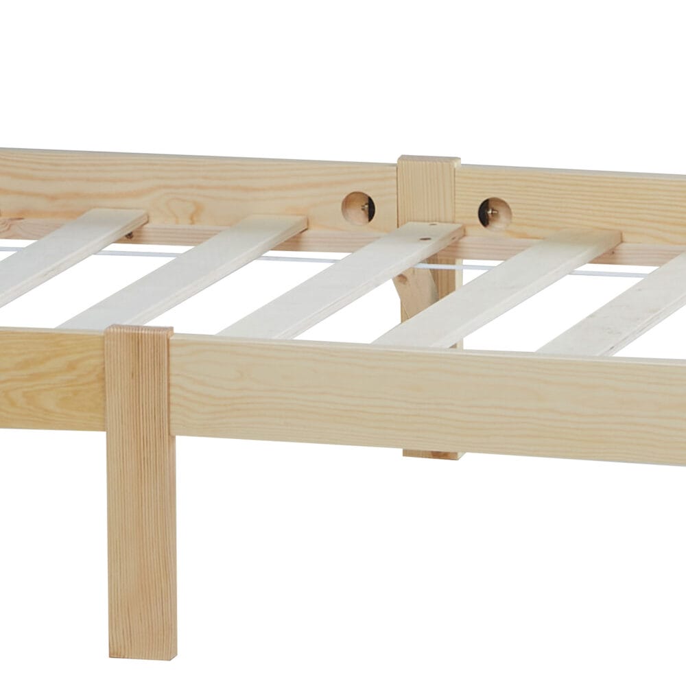 Holzbett Jugendbett mit Lattenrost 90x200cm Natur