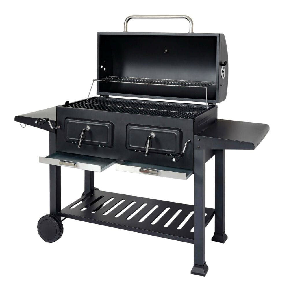 Holzkohlegrill JAM-K94 XXL Grillwagen 110x153x60cm