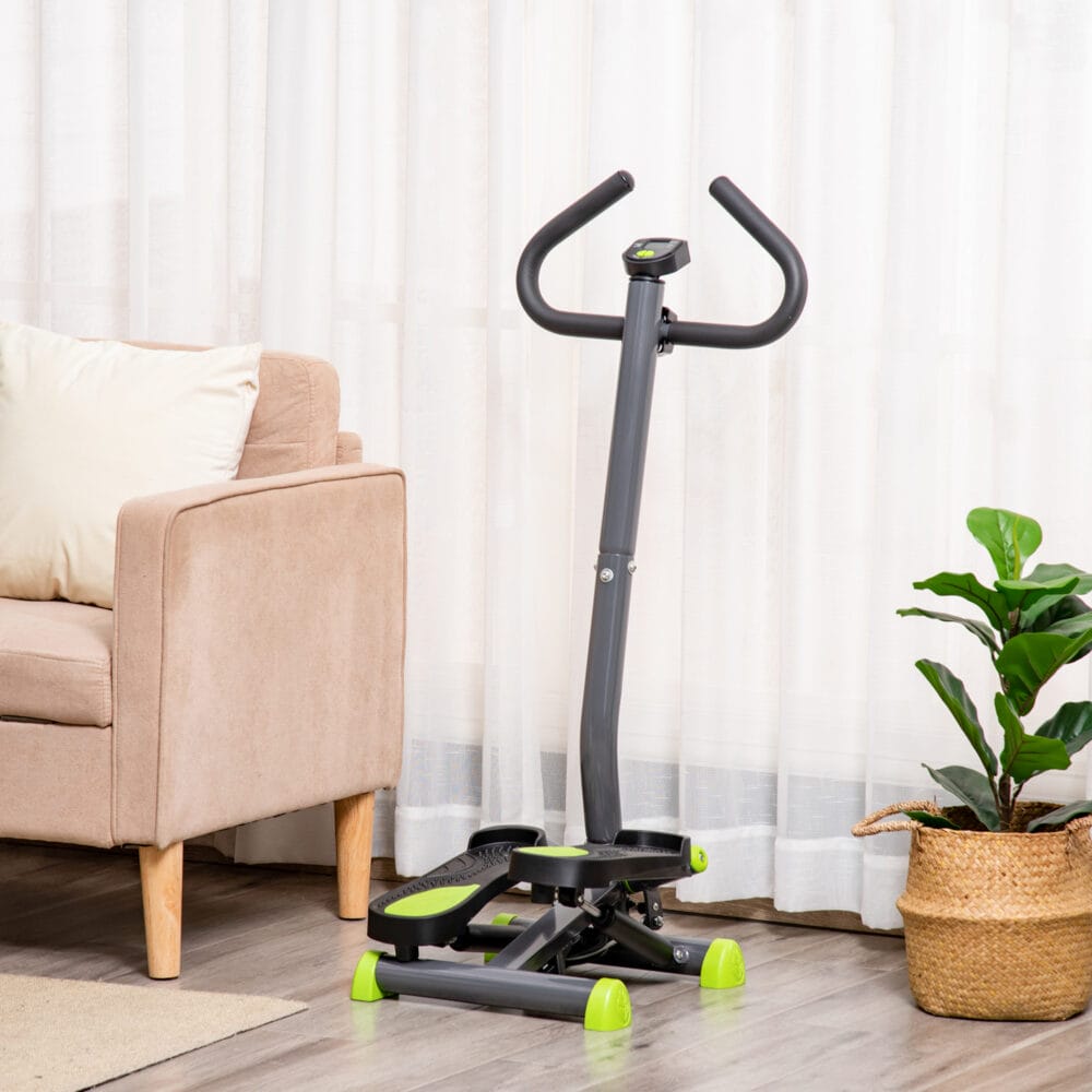 Hometrainer Stepper Fitness Stepper mit LCD-Schirm und Handgriff