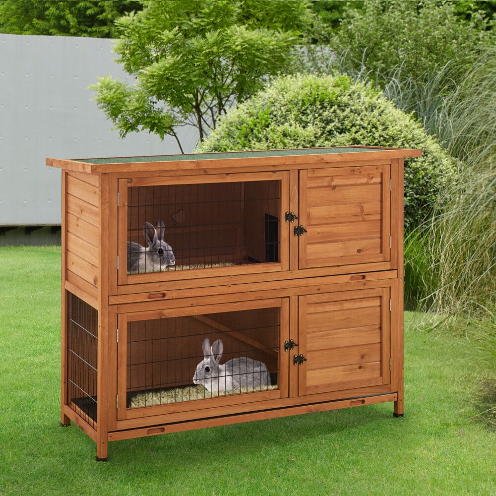 Kaninchenstall Falkenau Kleintiergehege 104x122x50cm Tanne