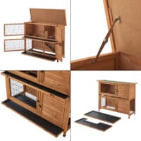 Kaninchenstall Falkenau Kleintiergehege 104x122x50cm Tanne