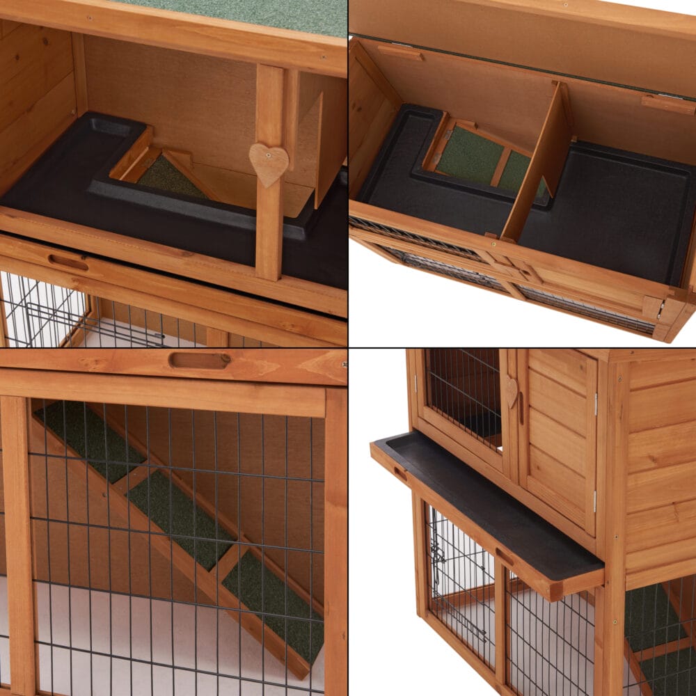 Kaninchenstall Nidda 85x91.5x45cm Tannenholz