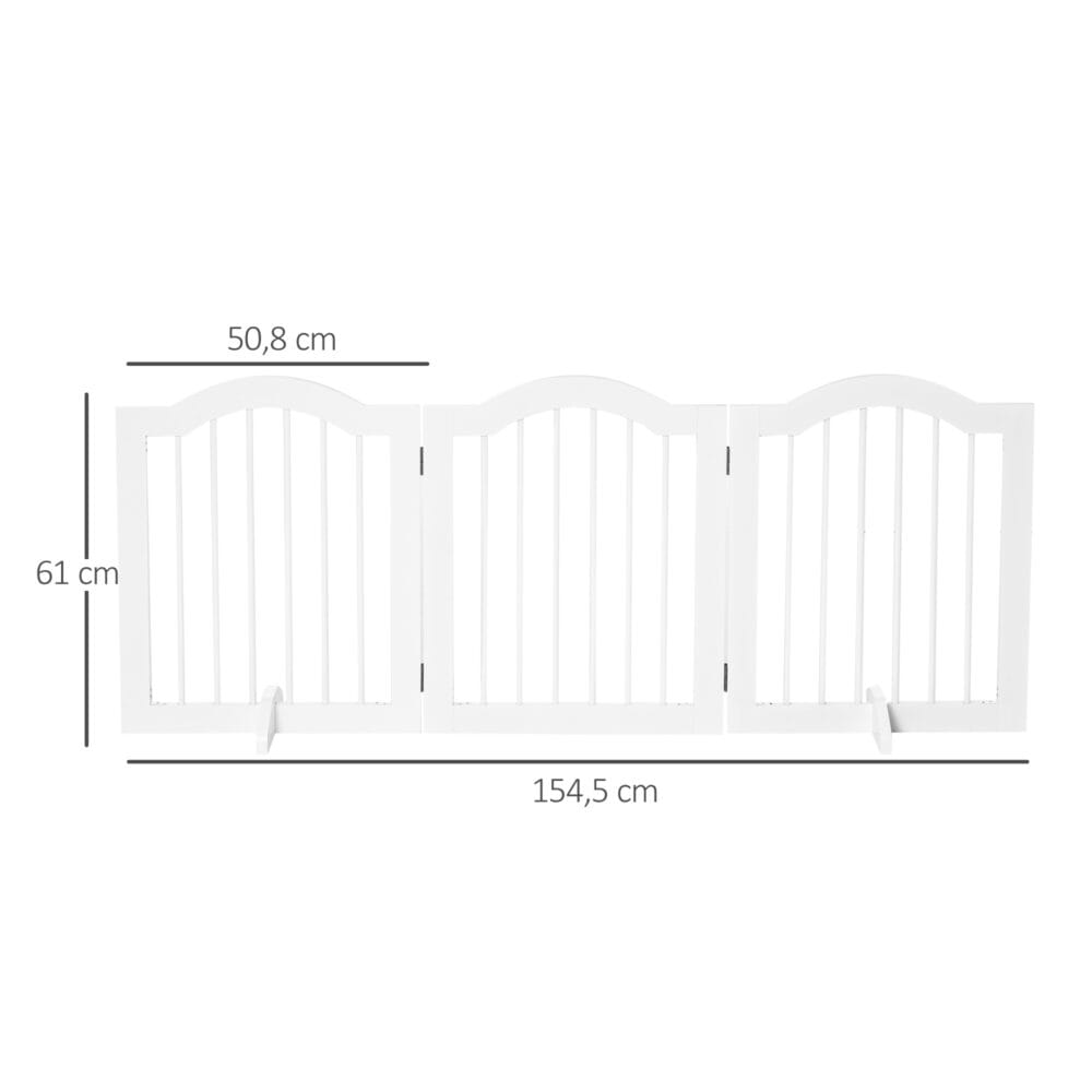 Hunde Absperrgitter Schutzgitter 3-teilig 154.5x29.5x61cm