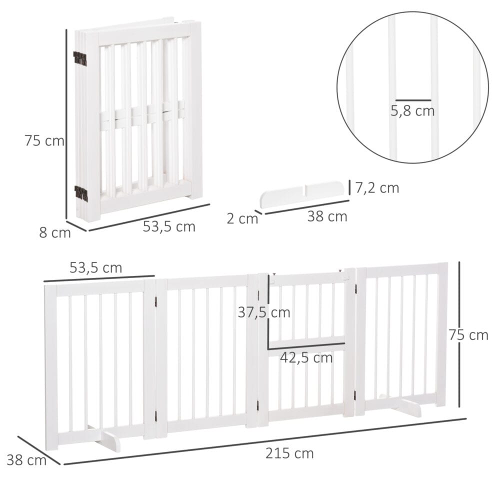 Hunde Absperrgitter Türschutzgitter Schutzgitter 215x38x75cm