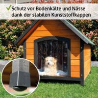 Hundehütte Balu L Wetterfest mit Dachluke