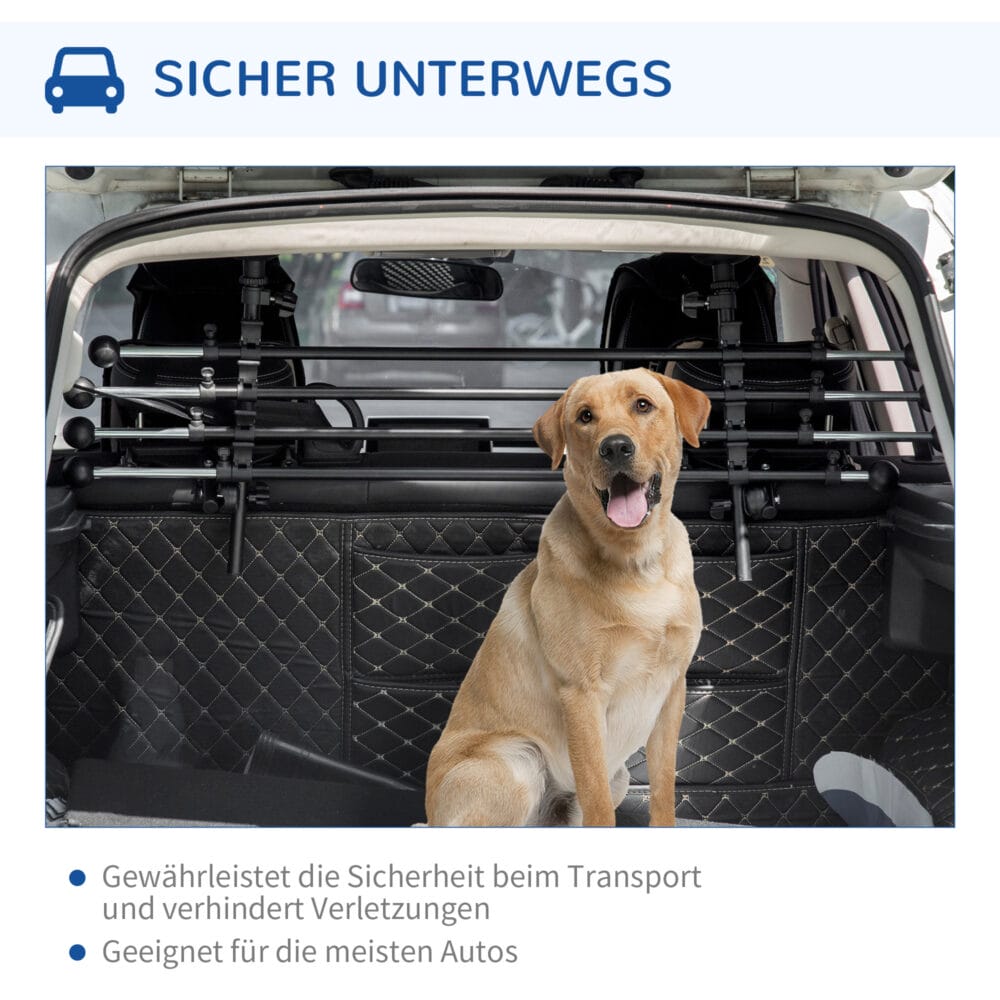 Hundeschutzgitter Auto Trenngitter Autotrennwand 85-140x40-50cm