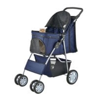 Hundewagen Buggy Niceville mit Regenschutz 73x46x100cm Blau