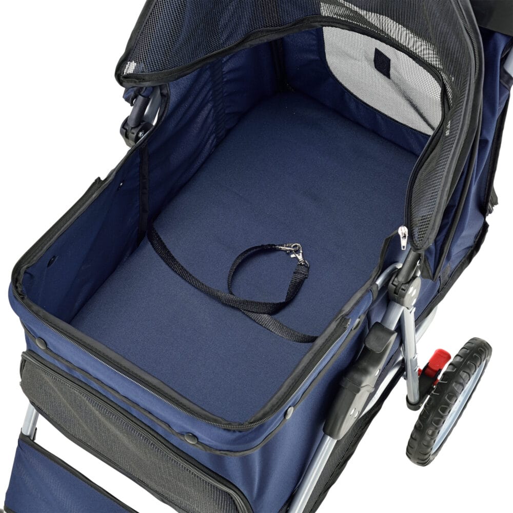 Hundewagen Buggy Niceville mit Regenschutz 73x46x100cm Blau