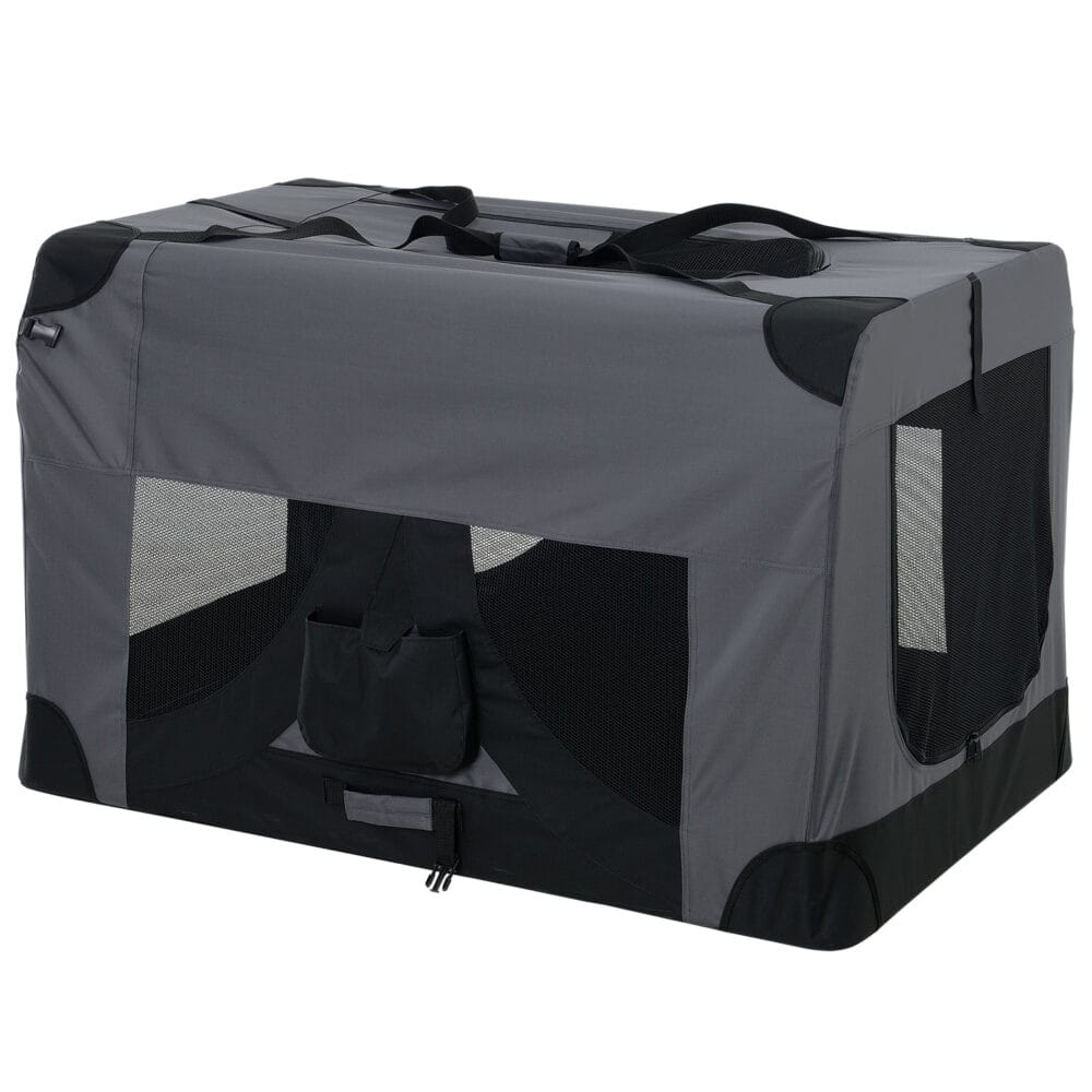 Hundetransportbox XXXL GRAU Faltbar Hundebox Trage Tasche