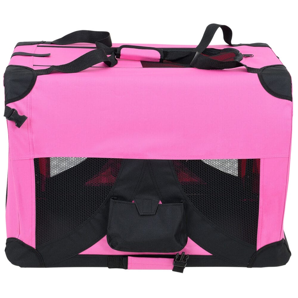 Hundetransportbox Pink Faltbar Hundebox Trage Tasche