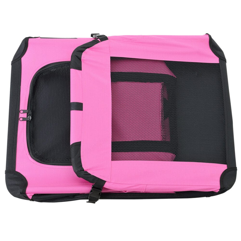 Hundetransportbox Pink Faltbar Hundebox Trage Tasche