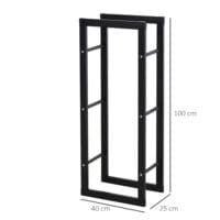 Kaminholzregal 100x40x25cm Brennholzregal Kaminholzständer
