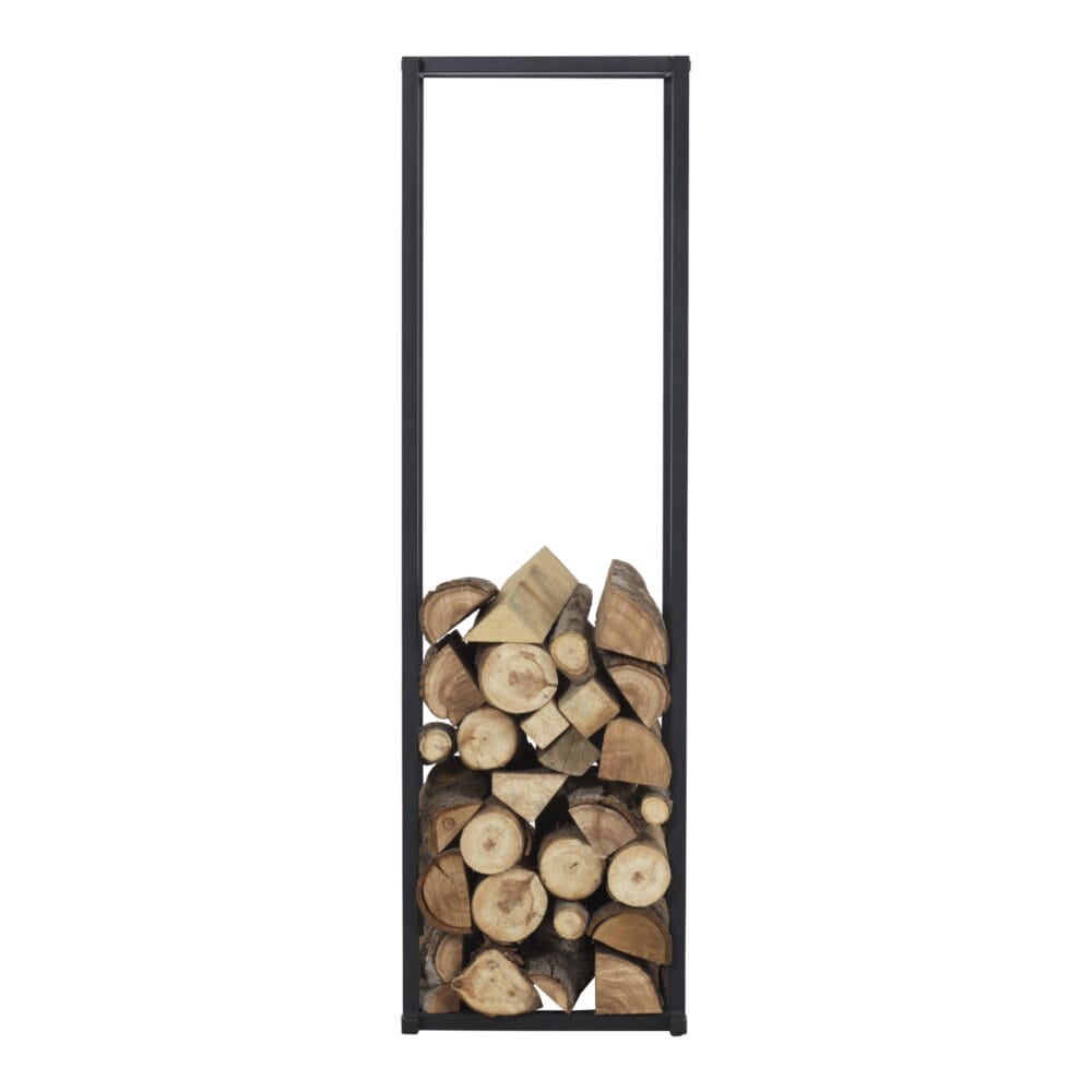 Kaminholzregal Tibro Stahl 35x35x120cm Schwarz