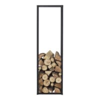 Kaminholzregal Tibro Stahl 35x35x120cm Schwarz